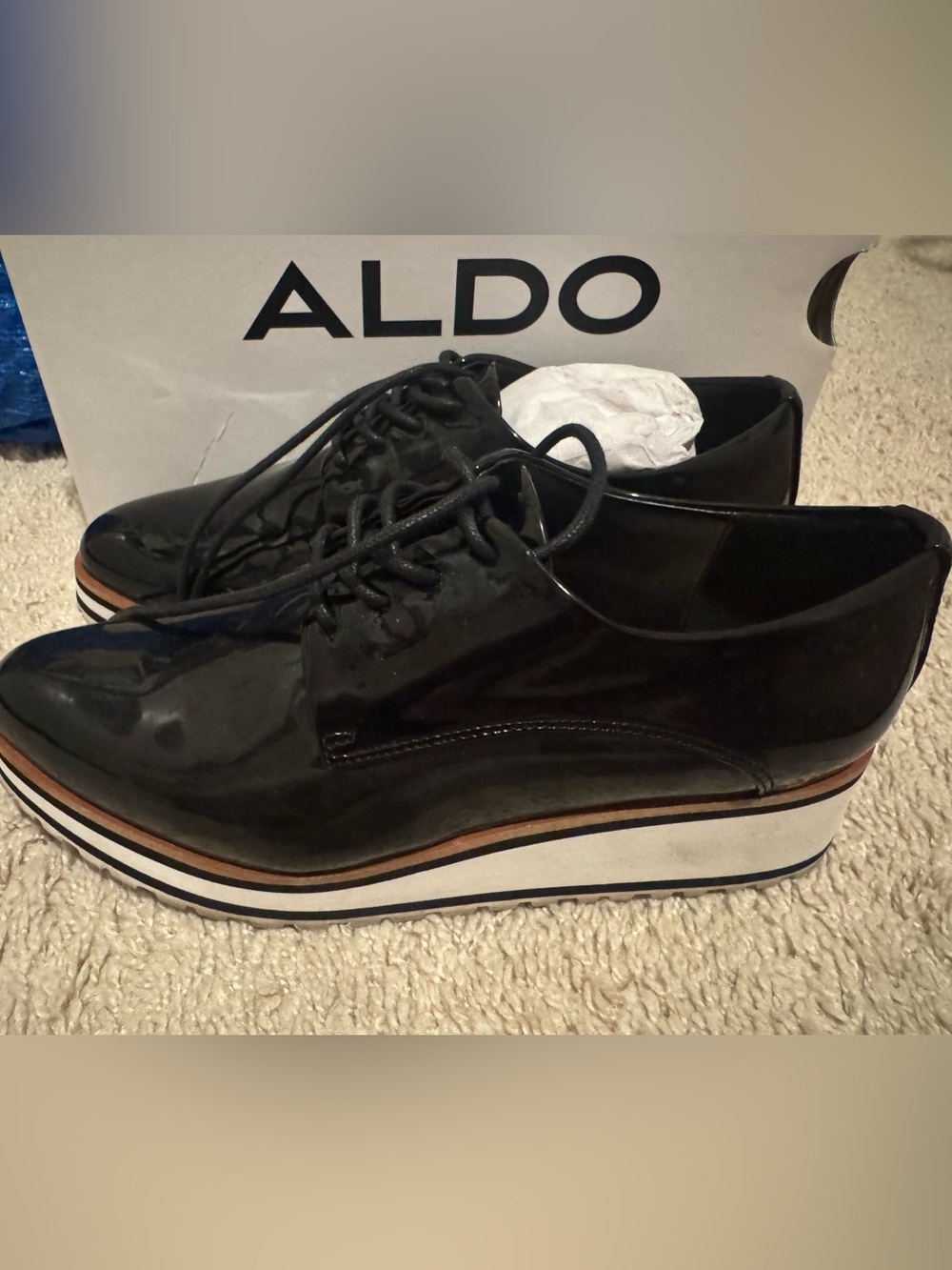 ALDO Black Contrasting Platform Stripe